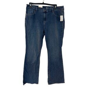 Style & Co Flare Leg Womens Mid Rise Denim Jeans Size 16 Blue